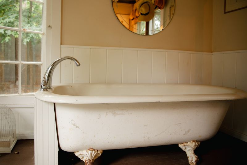 Vintage clawfoot bathtub